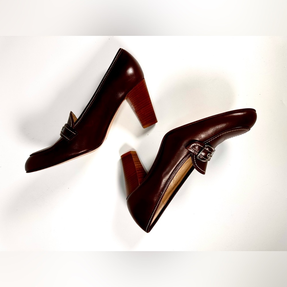 Coach Loafers Katrina Leather Pump Heels Made in Italy - Picture 6 of 11